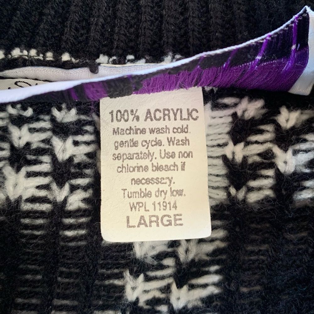 Vintage 80s Plaid Floral Sweater Size Large - Picture 6 of 6